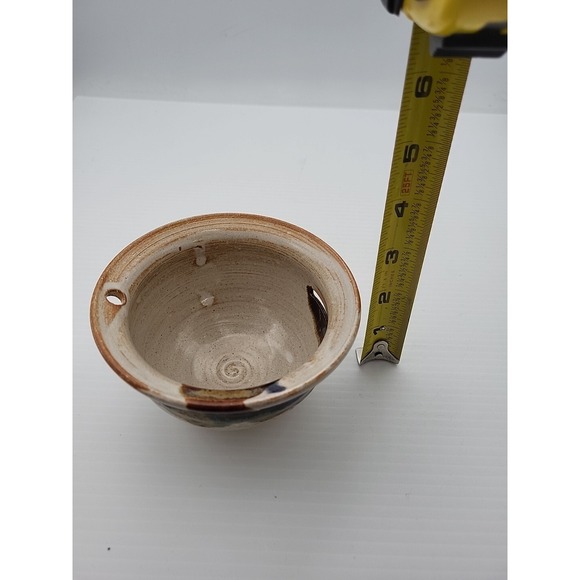 Glazed Pottery Egg, Yolk Separator kitchen Decor pottery OOAK DRIP glaze Gadget - Picture 5 of 5